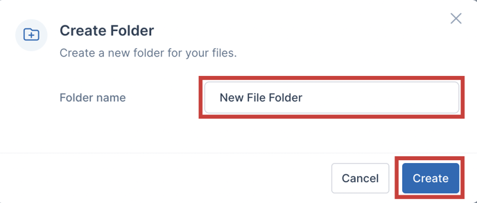 Create Folder Modal