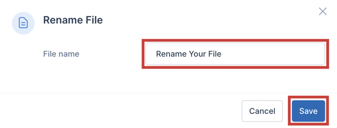 Rename File Modal