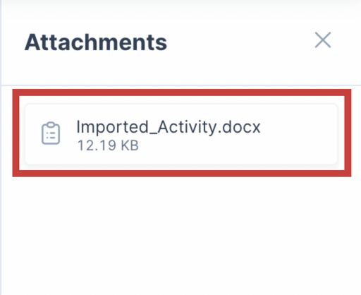 Download activity attachment
